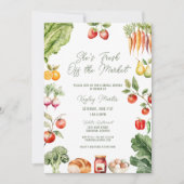 Frische vom Brautparty des Marktes für Bauern Einladung (Vorderseite)