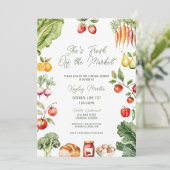 Frische vom Brautparty des Marktes für Bauern Einladung