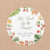 Frische vom Brautparty des Marktes für Bauern Runder Aufkleber