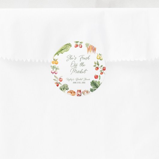 Frische vom Brautparty des Marktes für Bauern Runder Aufkleber