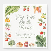 Frische vom Brautparty des Marktes für Bauern Serviette