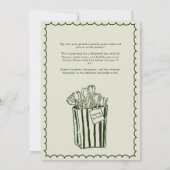 Frische Von Der Markthand Gezeichnete Hochzeitsdus Einladung (Rückseite)