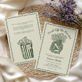 Frische Von Der Markthand Gezeichnete Hochzeitsdus Einladung