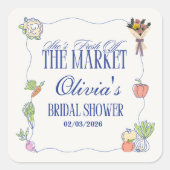 Frische Ware auf dem Markt: Willkommen zur Bridal Quadratischer Aufkleber (Vorderseite)