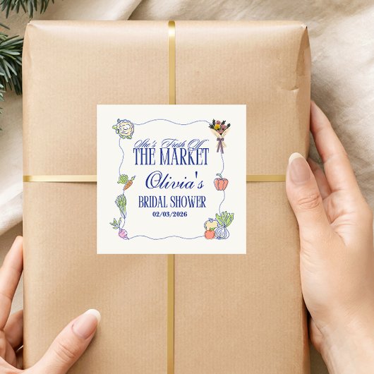 Frische Ware auf dem Markt: Willkommen zur Bridal Quadratischer Aufkleber