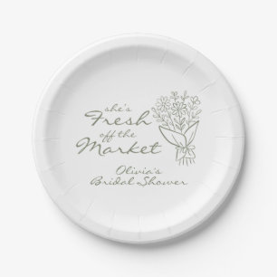Frische Ware Brautparty Pappteller