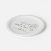 Frische Ware Brautparty Pappteller (Schrägansicht)