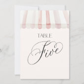 Frische Ware Tisch Nummer Fünf Einladung (Vorderseite)