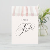 Frische Ware Tisch Nummer Fünf Einladung (Stehend Vorderseite)