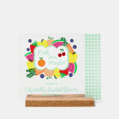 Frische Ware von Markt Brautparty Acrylschild (Vorderseite)