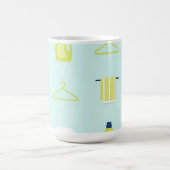 Frische Wäschetag-Muster Kaffeetasse (Mittel)