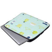 Frische Wäschetag-Muster Laptopschutzhülle (Vorne Knopf)