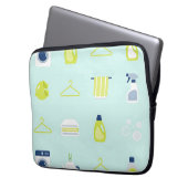 Frische Wäschetag-Muster Laptopschutzhülle (Vorderseite Links)