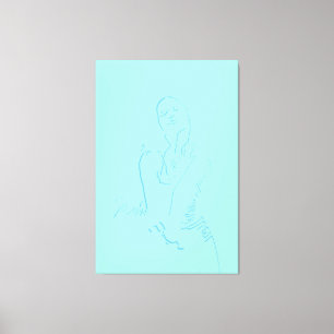 Frische Wasserfarben Linie Tanzfestival Leinwanddruck