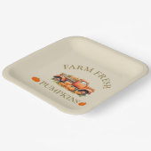 Frische Wasserfarbenkürbis fallen Herbst Pappteller (Gewinkelt)