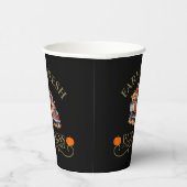 Frische Wasserfarbenkürbisse Blätter fallen Herbst Pappbecher (Rechts)