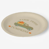 Frische Wasserkürbis fallen Herbst Pappteller (Schrägansicht)