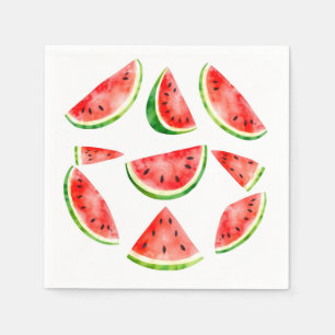Frische Wassermelone im Weißen Hintergrund Serviette