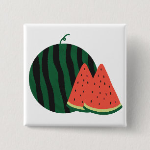 Frische Wassermelone Sommer Obst Geschenk Button
