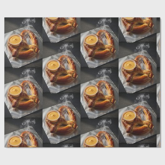 Frische weiche Brezel Geschenkpapier (Flach)