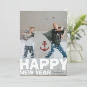 Frische Weihnachts-Fotokarte Feiertagskarte (Stehend Vorderseite)