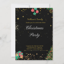 Frische Weihnachts-Party Schwarz und Gold
