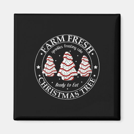 Frische Weihnachtsbaum-Weihnachtskuchen-Feiertagsf Magnet (Vorne)