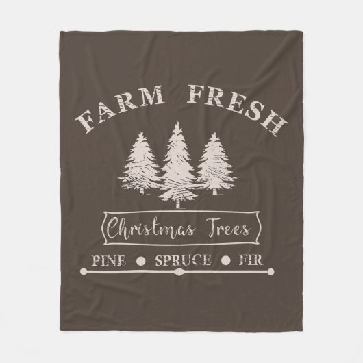 Frische Weihnachtsbäume anbauen Fleecedecke (Vorderseite)