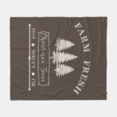 Frische Weihnachtsbäume anbauen Fleecedecke (Vorderseite (Horizontal))