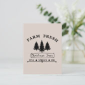 Frische Weihnachtsbäume anbauen Postkarte (Stehend Vorderseite)