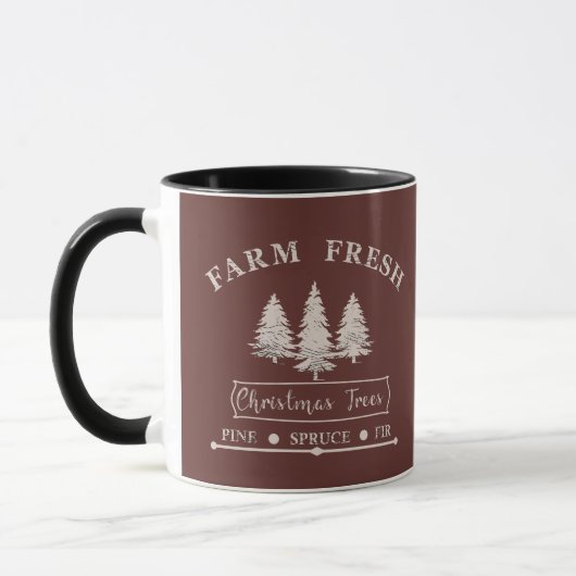 Frische Weihnachtsbäume anbauen Tasse (Links)