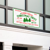 Frische Weihnachtsbäume für den Verkauf anpassen Banner (Äußeres Gebäude)