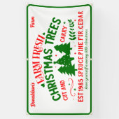 Frische Weihnachtsbäume für den Verkauf anpassen Banner (Vertikal)