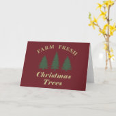 Frische Weihnachtsbäume Karte (Gelbe Blume)