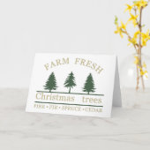 Frische Weihnachtsbäume Karte (Gelbe Blume)