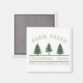 Frische Weihnachtsbäume Magnet (Vorderseite/Rückseite)