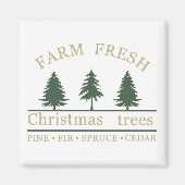 Frische Weihnachtsbäume Magnet (Vorne)