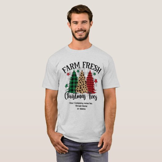 Frische Weihnachtsbäume, modern und einfach T-Shirt (Vorne ganz)
