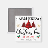 Frische Weihnachtsbäume schneiden und Carry Magnet (Vorderseite/Rückseite)