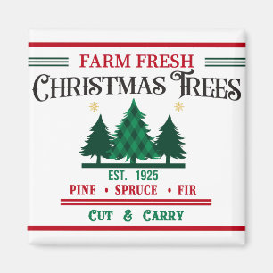 Frische Weihnachtsbäume schneiden und Carry Magnet