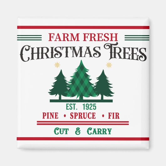 Frische Weihnachtsbäume schneiden und Carry Magnet (Vorne)