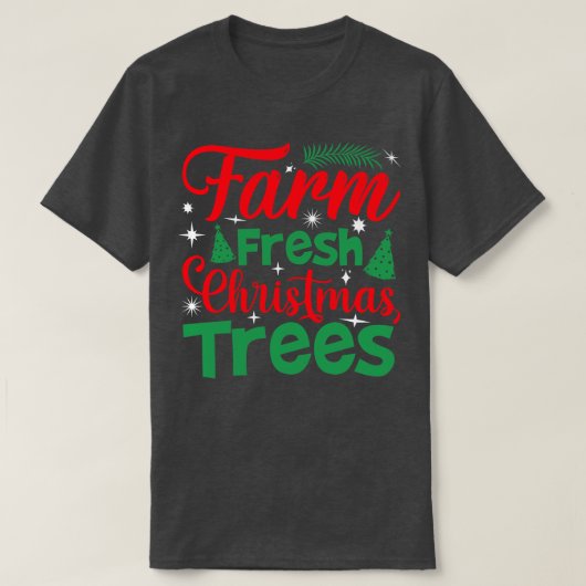 Frische Weihnachtsbaume T-Shirt (Design vorne)