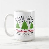 Frische Weihnachtsbäume Tasse (Links)