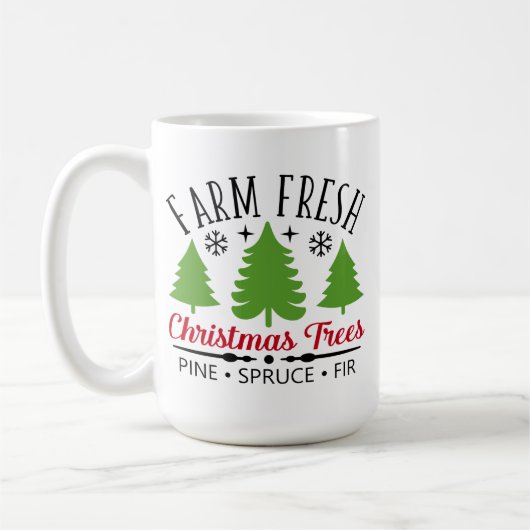 Frische Weihnachtsbäume Tasse (Links)
