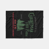 Frische Weihnachtsbäume Vintag Retro Xmas Tree Pin Fleecedecke (Vorderseite (Horizontal))