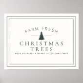 Frische Weihnachtsbäume Weihnachtsgebäck Poster (Vorne)