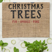 Frische 🎄 Weihnachtsbaumen Geschirrtuch (Gefaltet)