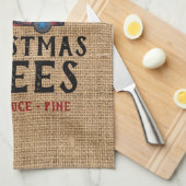 Frische 🎄 Weihnachtsbaumen Geschirrtuch (Viertel Falte)