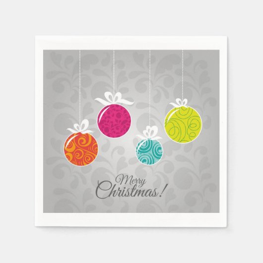 Frische Weihnachtsdekoration baubel Serviette (Vorderseite)