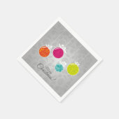 Frische Weihnachtsdekoration baubel Serviette (Ecke)